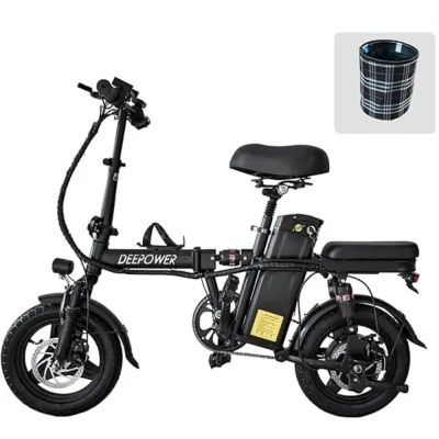 DEEPOWER Folding Electric Bike – 48V 17.5Ah Battery