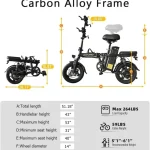 DEEPOWER Folding Electric Bike - 48V 17.5Ah Battery - Image 5
